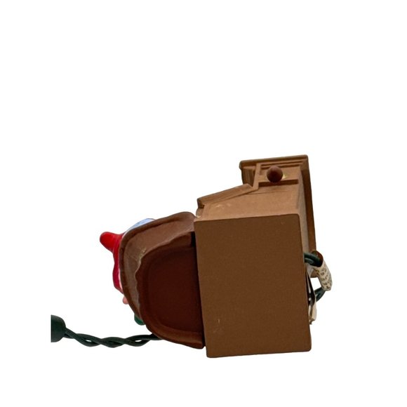 VINTAGE HALLMARK Ornament Santas Hot Line Telephone Switchboard Light Blink 1991 - Picture 4 of 4